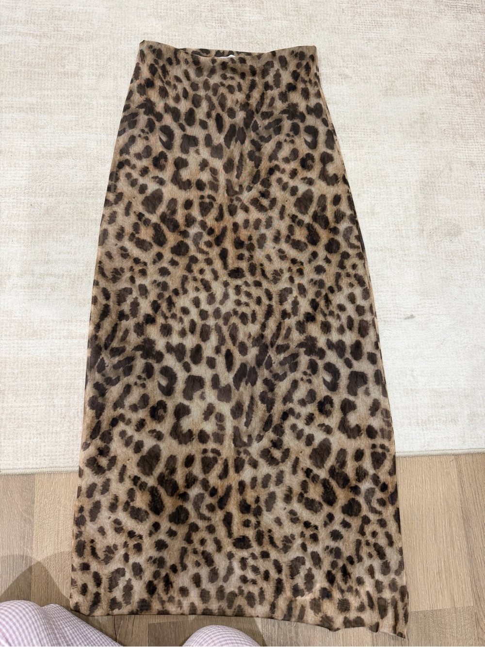 Zara Leopard Print Maxi Skirt - Brown